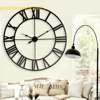 Large Wall Clock Decorative Metal Clock for Living Room Kitchen Bathroom Bedroom