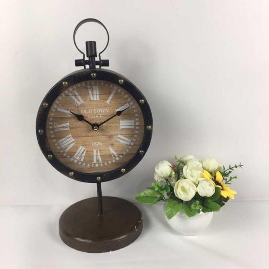 Custom Black Home Decorative Metal Table Clock Desk Clock,Black Home