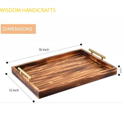 Wooden Serving Tray for Ottoman